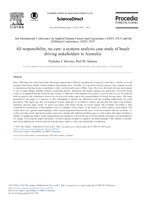 All responsibility, no care: A systems analysis case study of beach driving stakeholders in Australia