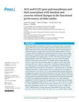 ACE and UCP2 gene polymorphisms and their association with baseline and exercise-related changes in the functional performance of older adults