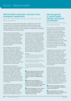 Mental health consumers’ recovery in the emergency department