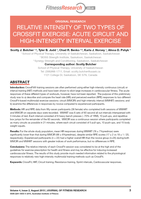 Relative Intensity of Two Types of Crossfit Exercise: Acute Circuit and High-Intensity Interval Exercise