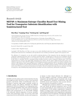 METSP: A Maximum-Entropy Classifier Based Text Mining Tool for Transporter-Substrate Identification with Semistructured Text