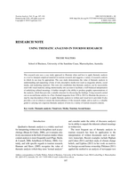 Using thematic analysis in tourism research