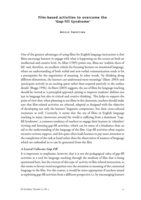 Film-based activities to overcome the 'Gap-fill Syndrome'
