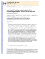Land Suitability Modeling Using a Geographic Socio-Environmental Niche-Based Approach: A Case Study from Northeastern Thailand