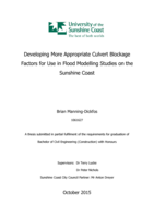 Developing More Appropriate Culvert Blockage Factors for Use in Flood Modelling Studies on the Sunshine Coast