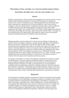 What Employers Want: Australian verses American desirable graduate attributes