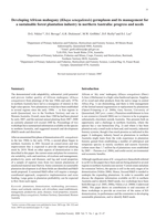 Developing African mahogany (Khaya senegalensis) germplasm and its management for a sustainable forest plantation industry in northern Australia: progress and needs
