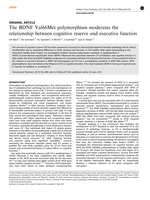 The BDNF Val66Met polymorphism moderates the relationship between cognitive reserve and executive function