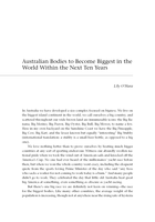 Australian Bodies to Become Biggest in the World Within the Next Ten Years