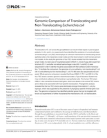 Genomic Comparison of Translocating and Non-Translocating Escherichia coli