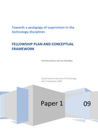 Fellowship plan and conceptual framework