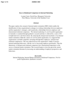 Keys to Relational Competence in Internal Marketing