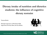 Dietary intake of nutrition and dietetics students: the influence of cognitive dietary restraint
