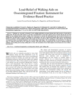 Load-relief of walking aids on osseointegrated fixation: Instrument for evidence-based practice