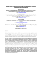 Bribie Lakes: A Case Study in using Floating Wetland Treatment Systems to Treat Urban Runoff