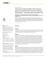 Interactive Cognitive-Motor Step Training Improves Cognitive Risk Factors of Falling in Older Adults: A Randomized Controlled Trial