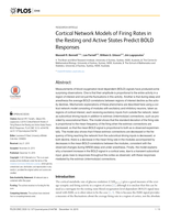 Cortical network models of firing rates in the resting and active states predict bold responses