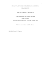 Human UVA exposures estimated from ambient UVA measurements