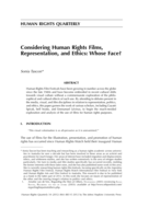 Considering Human Rights Films, Representation, and Ethics: Whose Face?