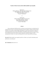 Taxation of labour income and the skilled–unskilled wage inequality