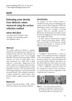 Estimating snow density from dielectric values measured using the surface reflection method