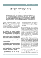 When the counting is over, can governments govern?