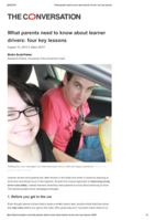What parents need to know about learner drivers: four key lessons