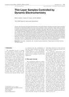 Thin layer samples controlled by dynamic electrochemistry