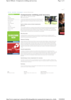 Compressive clothing and recovery