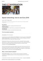 Speed networking: how to win Euro 2016