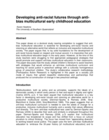 Developing anti-racist futures through anti-bias multicultural early childhood education