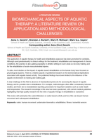 Biomechanical Aspects of Aquatic Therapy: A Literature Review on Application and Methodological Challenges