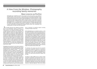 A View From the Window: Photography, recording family memories