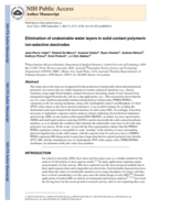 Elimination of Undesirable Water Layers in Solid-Contact Polymeric Ion-Selective Electrodes