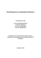 Host Responses to Leptospiral Infections