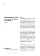 The multiple stress creep recovery test for airport asphalt binders