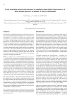 Early plantation growth and tolerance to ramularia shoot blight of provenances of three spotted gum taxa on a range of sites in Queensland