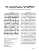 From Cutting to Casting: Impact and Initial Barriers to the Ponseti Method of Clubfoot Treatment in China