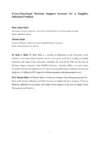 Cross-Functional Decision Support Systems for a Supplier Selection Problem