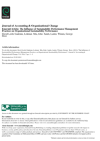 The Influence of Sustainability Performance Management Practices on Organisational Sustainability Performance