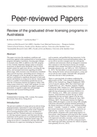 Review of the graduated driver licensing programs in Australasia