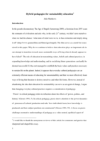 Hybrid pedagogies for sustainability education