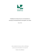 Visualising the environment: the power of environmental art to encourage pro-environmental behaviour and engender a sense of place