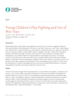 Young Children’s Play Fighting and Use of War Toys