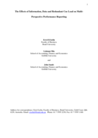 The Effects of Information, Data and Redundant Cue Load on Multi-Perspective Performance Reporting