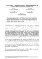 Eliciting Growth in Teachers' Proportional Reasoning: Measuring the Impact of a Professional Development Program