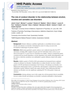 The role of conduct disorder in the relationship between alcohol, nicotine and cannabis use disorders