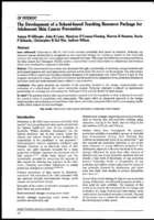 The development of a teaching resource package for adolescent skin cancer prevention