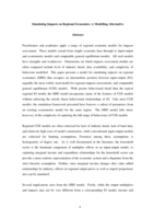 Simulating Impacts on Regional Economies: A Modelling Alternative