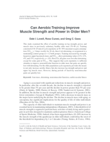Can Aerobic Training Improve the Muscular Strength and Power of Older Men?